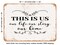 DECORATIVE METAL SIGN - This is Us Our Life Our Story Our Home - 2 - Vintage Rusty Look